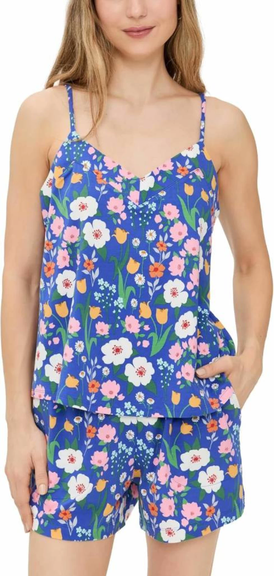 BedHead Pajamas Women's Cotton Cami & Shorts Sleepwear Set - Comfortable Knit PJs for Women