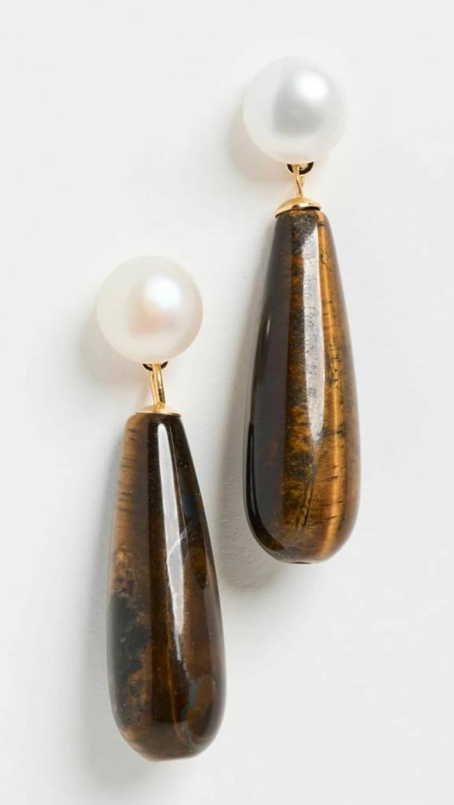 SHASHI Women's Linnea Tiger Eye Stud Earrings for Healing & Style