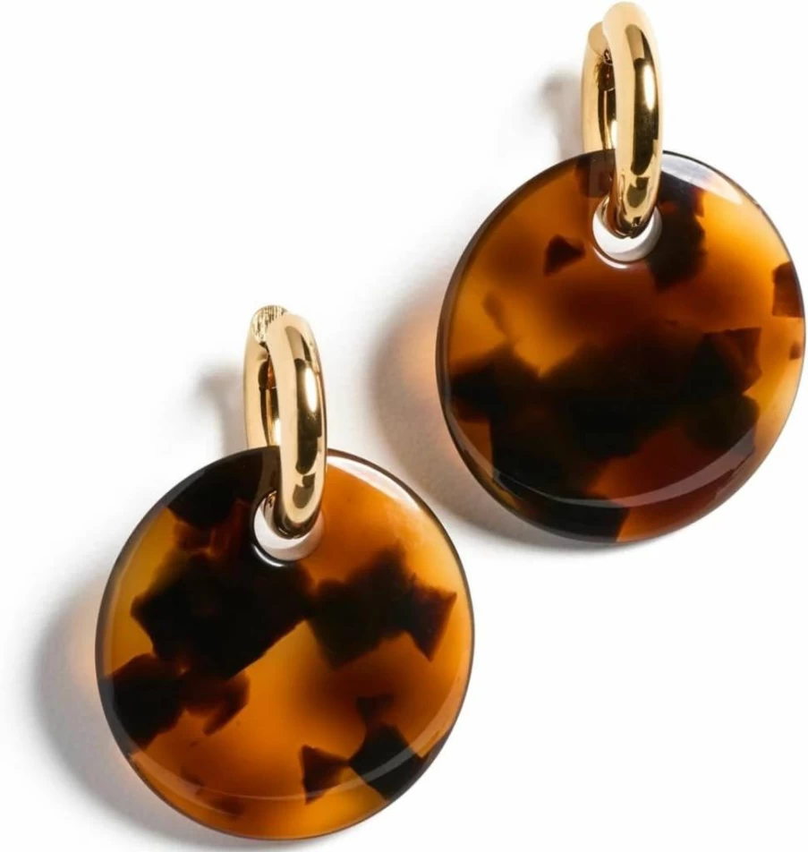 SHASHI Jennifer Lucite Hoop Earrings for Women - Stylish Resin Dangle Earrings