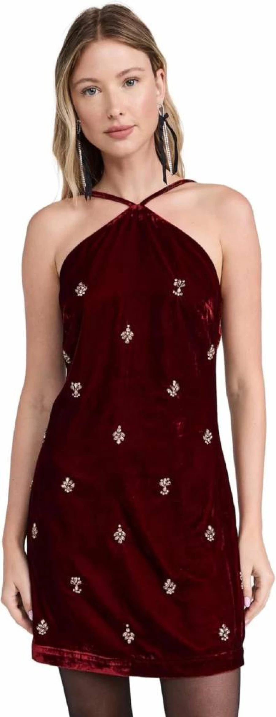 Misa Women's Camille Velvet Dress - Elegant Sleeveless A-Line Formal Gown for Special Occasions