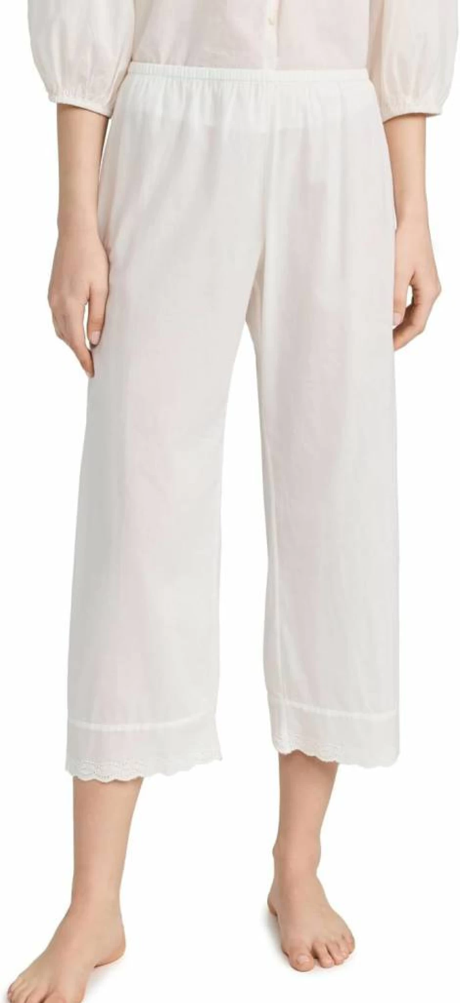 THE GREAT Women's Eyelet Sleep Pants - Comfortable & Breathable Lounge Pajama Bottoms