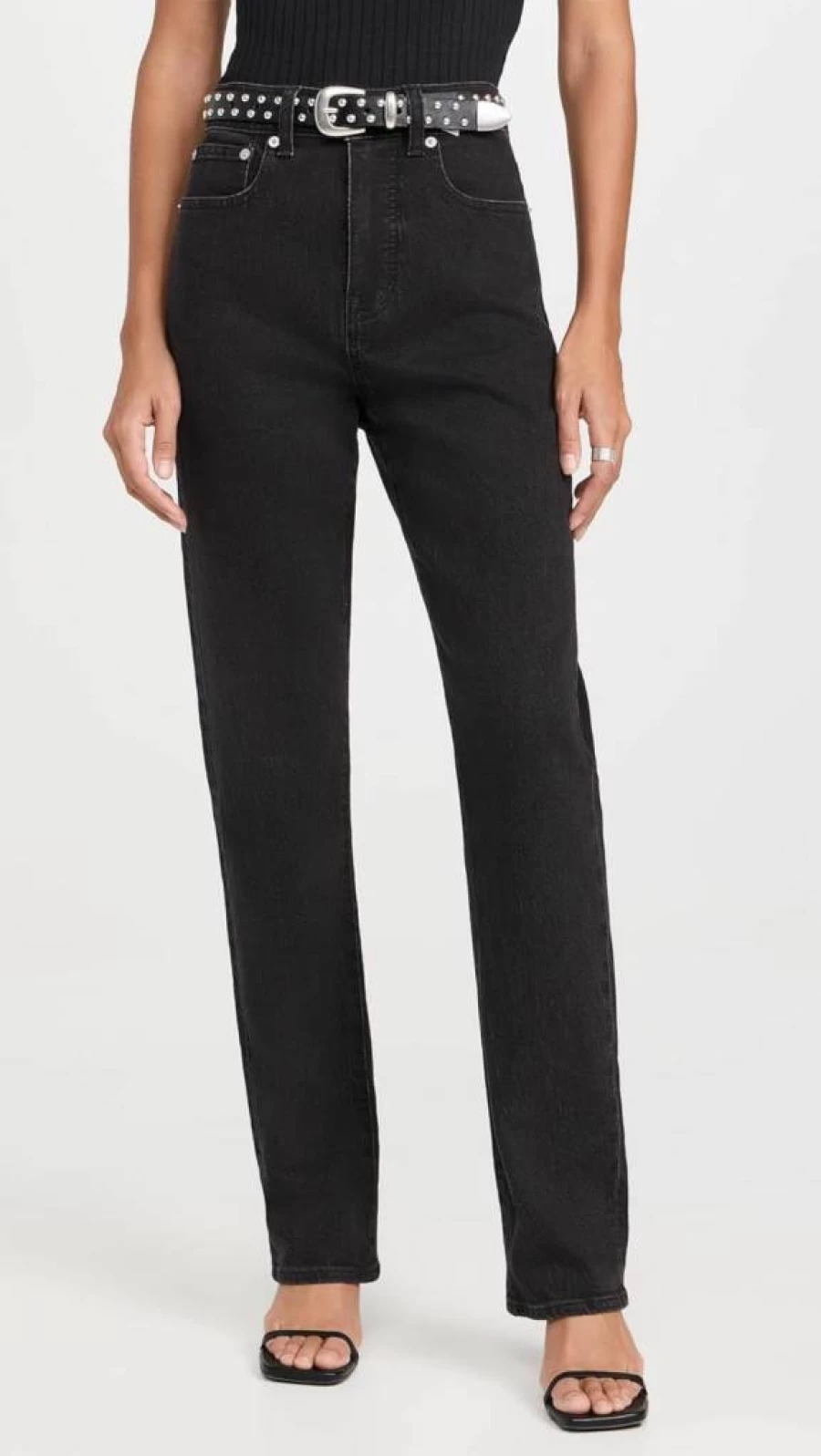 Madewell Women's '90s Straight Jeans in Rondell Wash - Vintage High-Rise Denim with Crease Detail