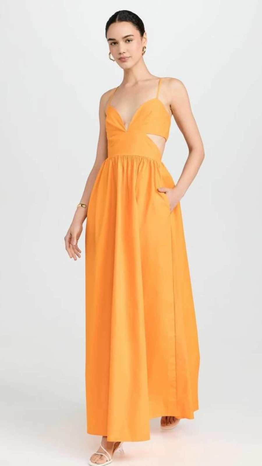 Susana Monaco Women's Poplin Cutout Back Dress - Elegant Open Back Summer Dress