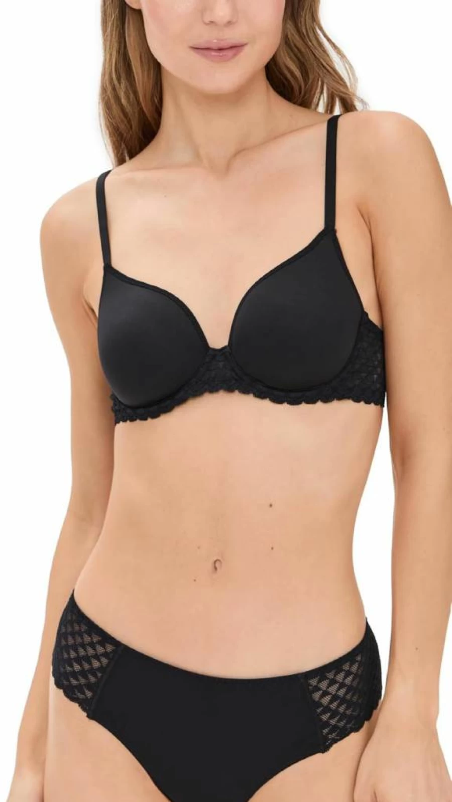 Simone Perele Women's Subtile 3D Plunge Bra - Supportive Lace Underwire Bra for Comfort and Lift