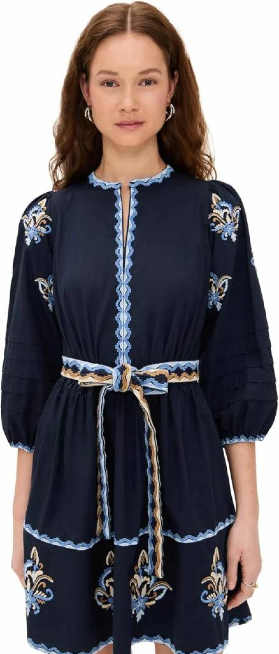 Shoshanna Women's Barkley Floral Wrap Dress for Summer - Elegant V-Neck A-Line Midi Dress with Belt