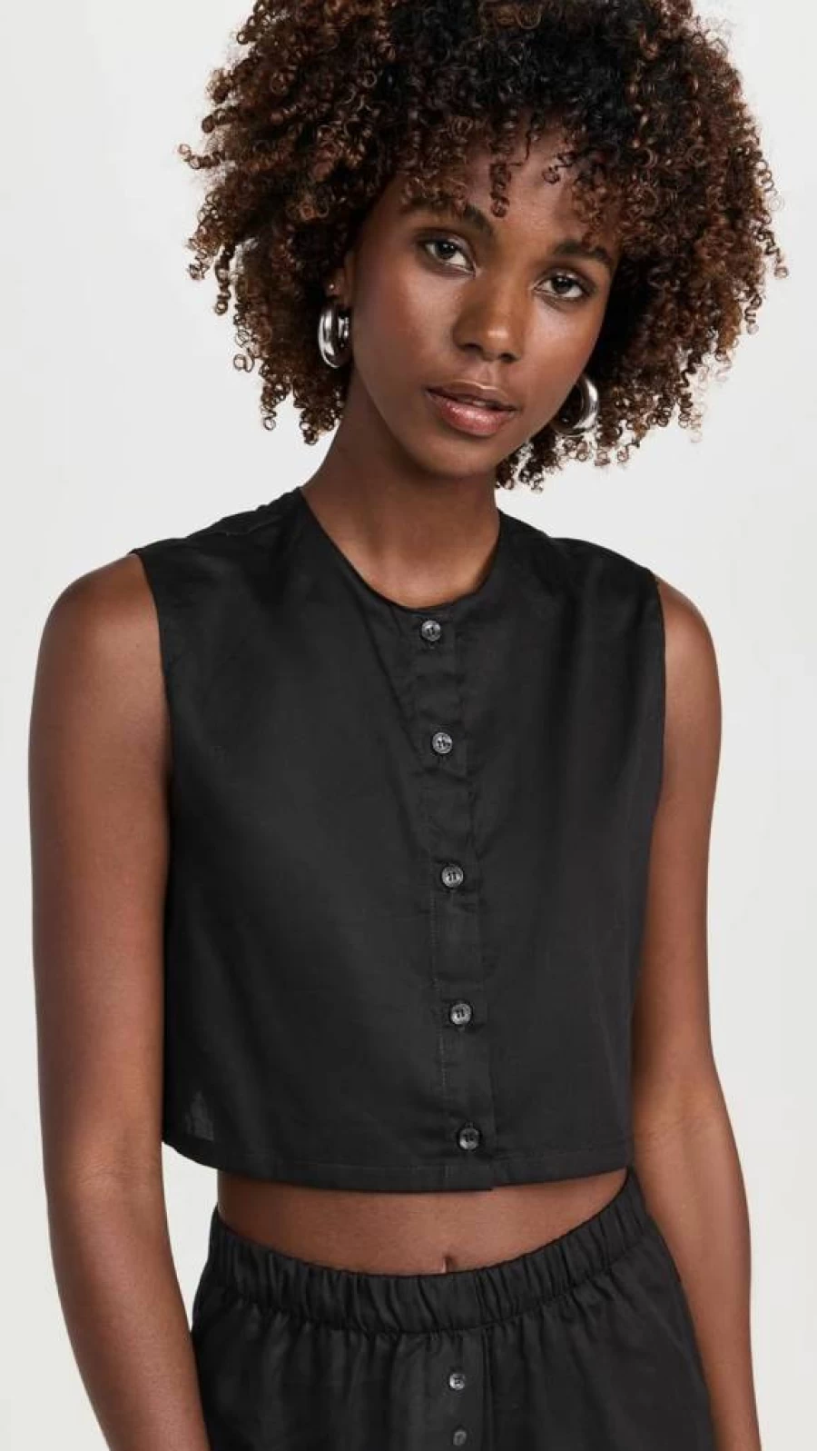 Leset Yoko Women's Crew Neck Sleeveless Top - Casual Comfortable Vest