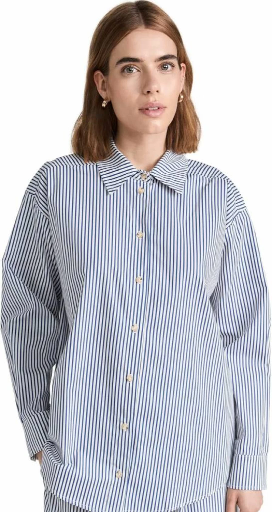 DONNI. Women's Stylish Pop Button Down Shirt - Trendy Casual Blouse for Women