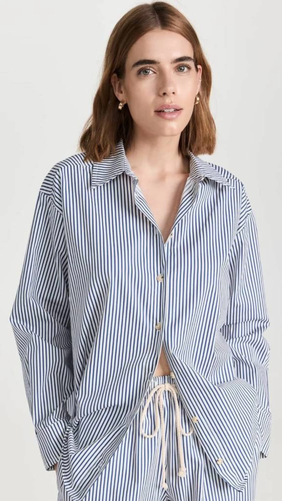 DONNI. Women's Stylish Pop Button Down Shirt - Trendy Casual Blouse for Women