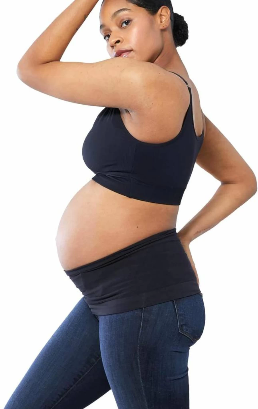 Ingrid & Isabel Seamless Maternity Belly Band - Pregnancy Support & Postpartum Pants Extender for Women