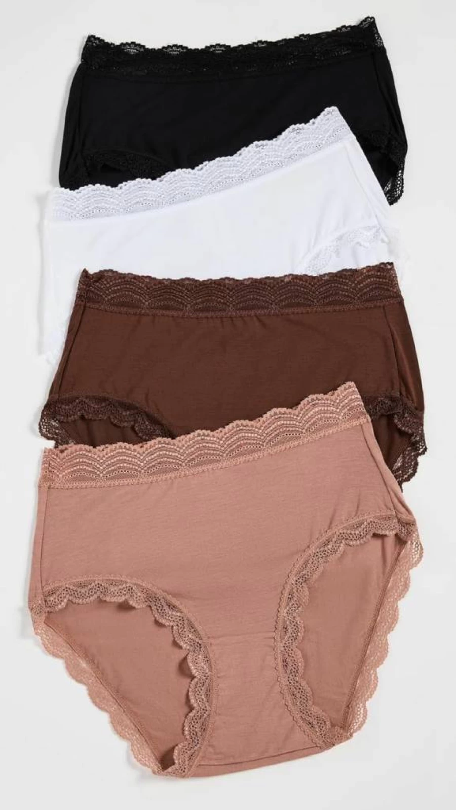 Stripe & Stare Women's High Rise Cotton Knickers 4-Pack - Soft Breathable Underwear