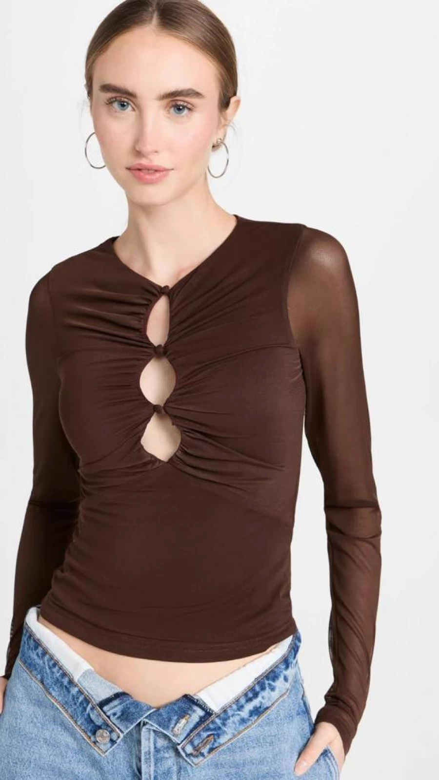 MINKPINK Women's Allure Mesh Top - Stylish Sheer Blouse for Trendy Outfits