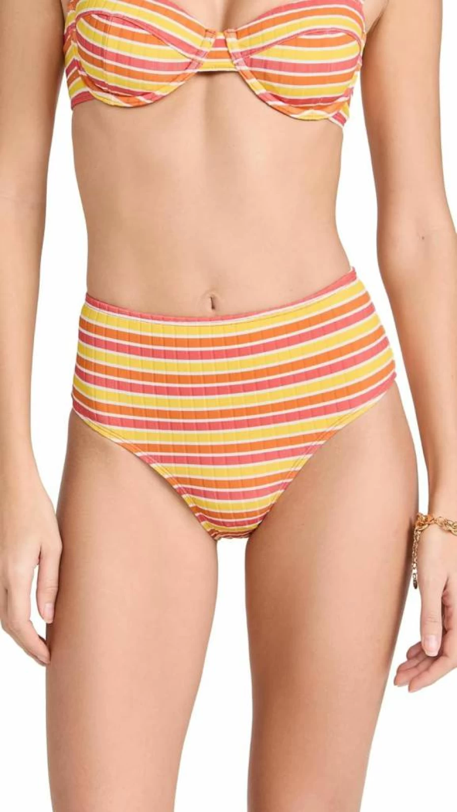 Solid & Striped Women's Lilo Bikini Bottoms - High-Waisted Swimwear for Women