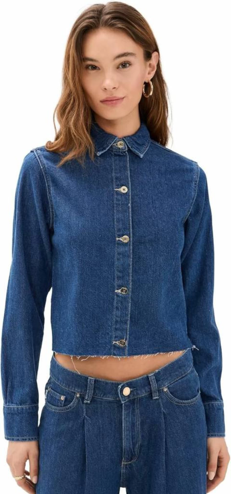 DL1961 Women's Montauk Long Sleeve Shirt - Casual Comfort Fit Top