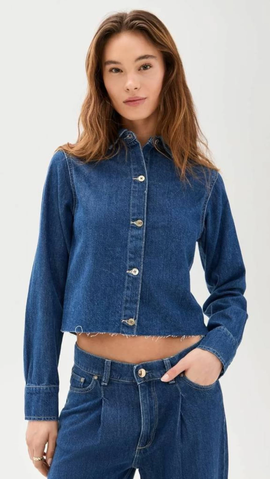 DL1961 Women's Montauk Long Sleeve Shirt - Casual Comfort Fit Top