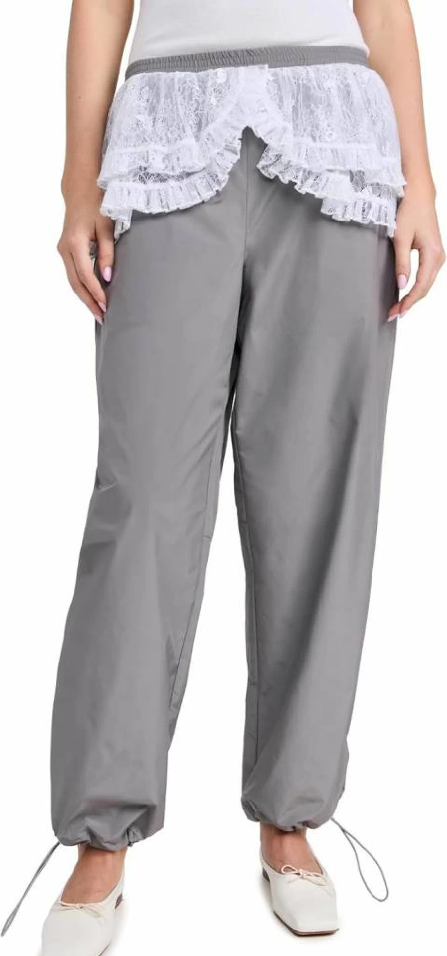Sandy Liang Women's Rodez High-Waisted Wide-Leg Pants - Trendy Casual Trousers for Women