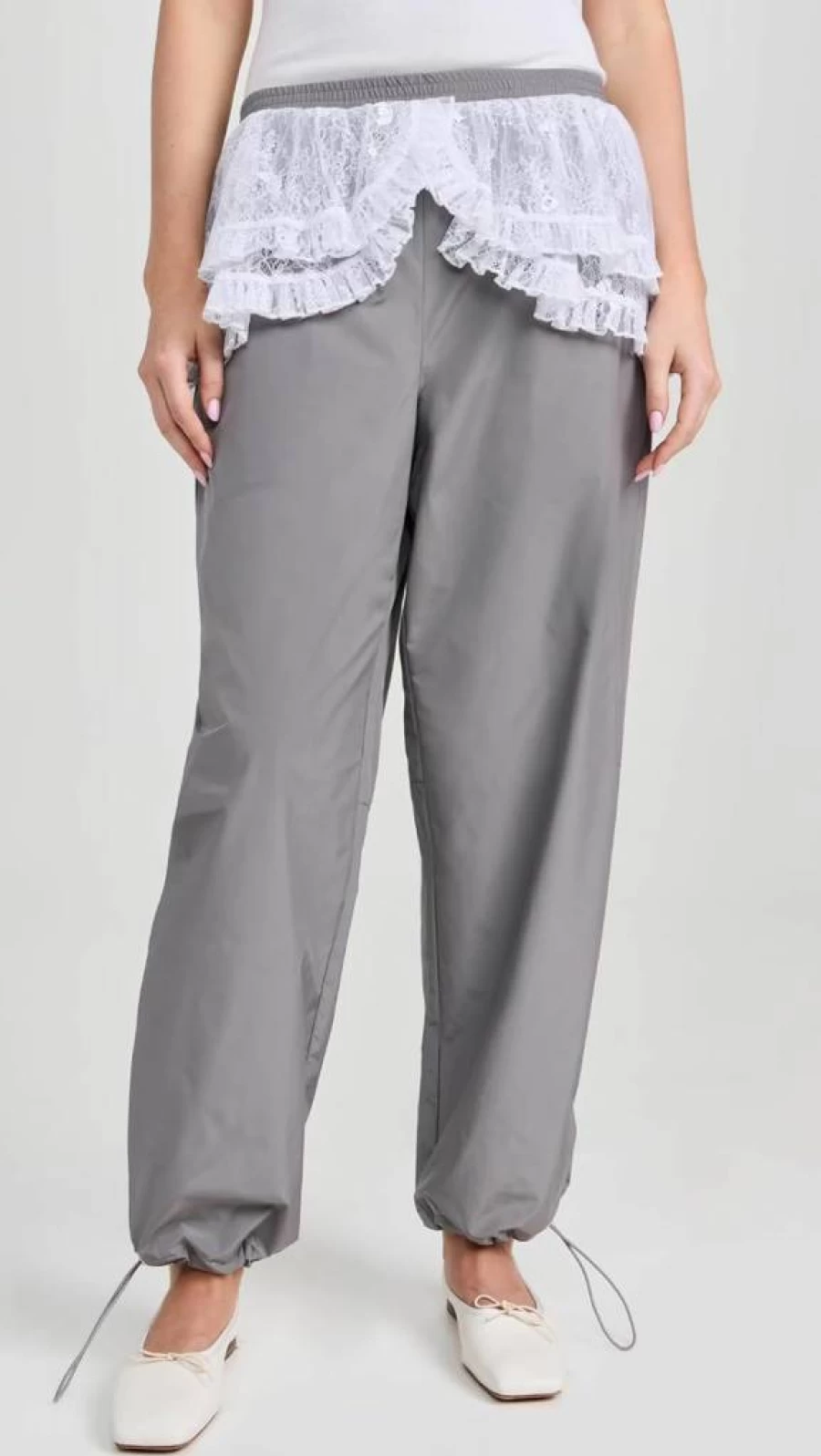 Sandy Liang Women's Rodez High-Waisted Wide-Leg Pants - Trendy Casual Trousers for Women