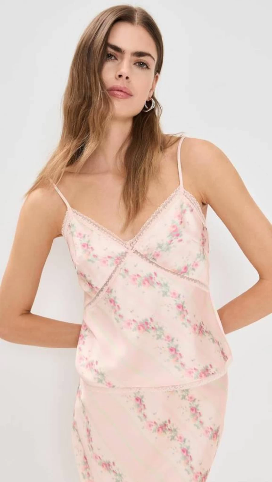 LOVESHACKFANCY Women's Levall Blouse - Floral Print Boho Chic Tops for Women