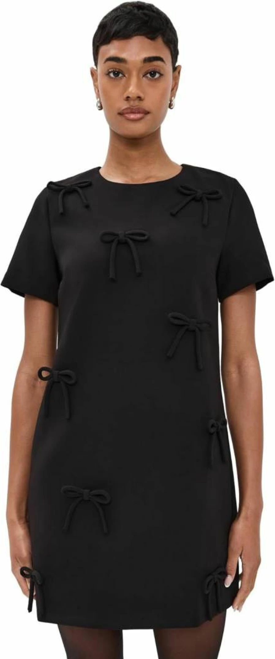 English Factory Women's Elegant Bow Detail Mini Dress - Chic Party & Casual Wear