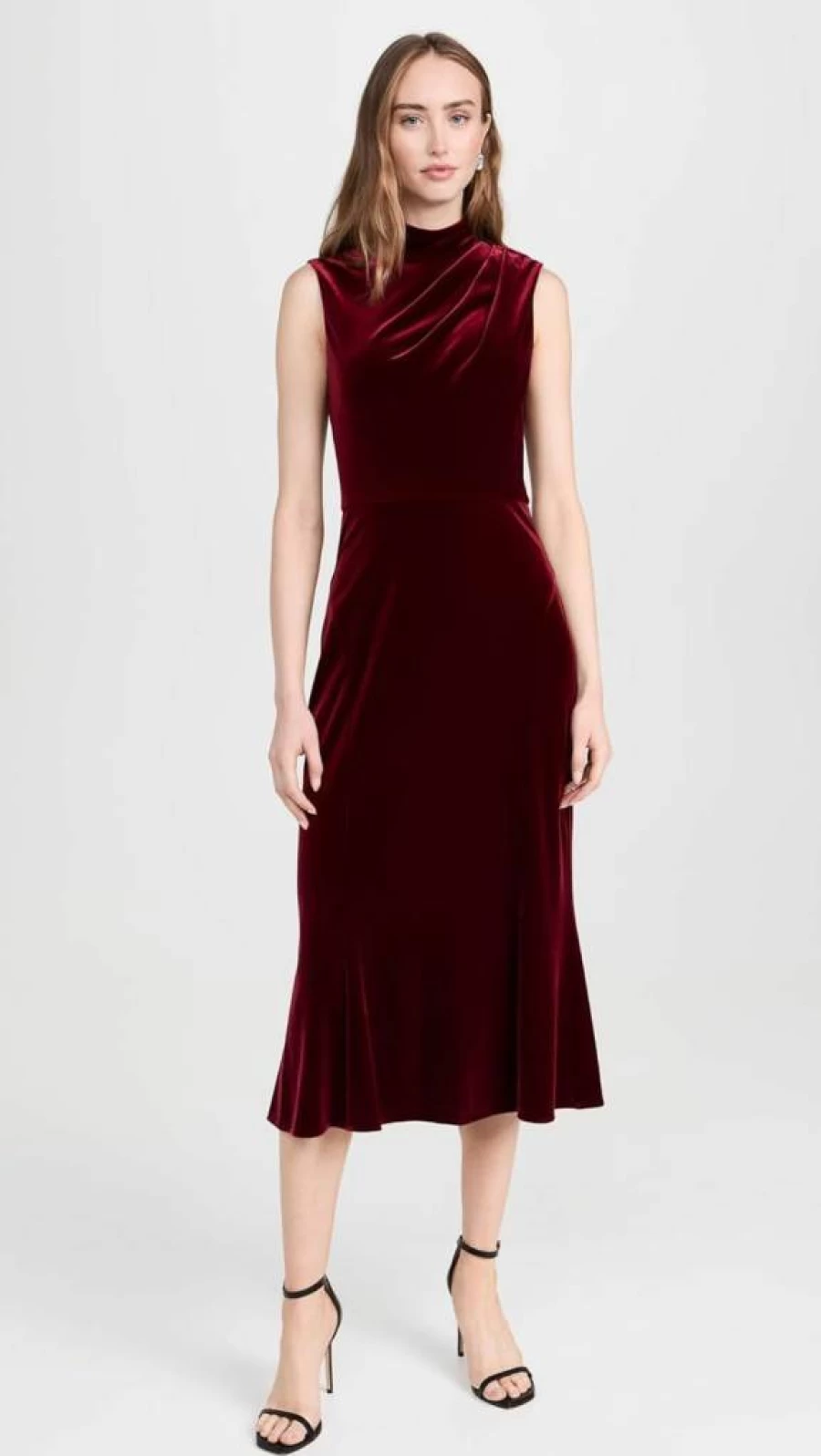 Shoshanna Women's Velvet Audrey Dress - Elegant Sleeveless A-Line Formal Gown for Special Occasions