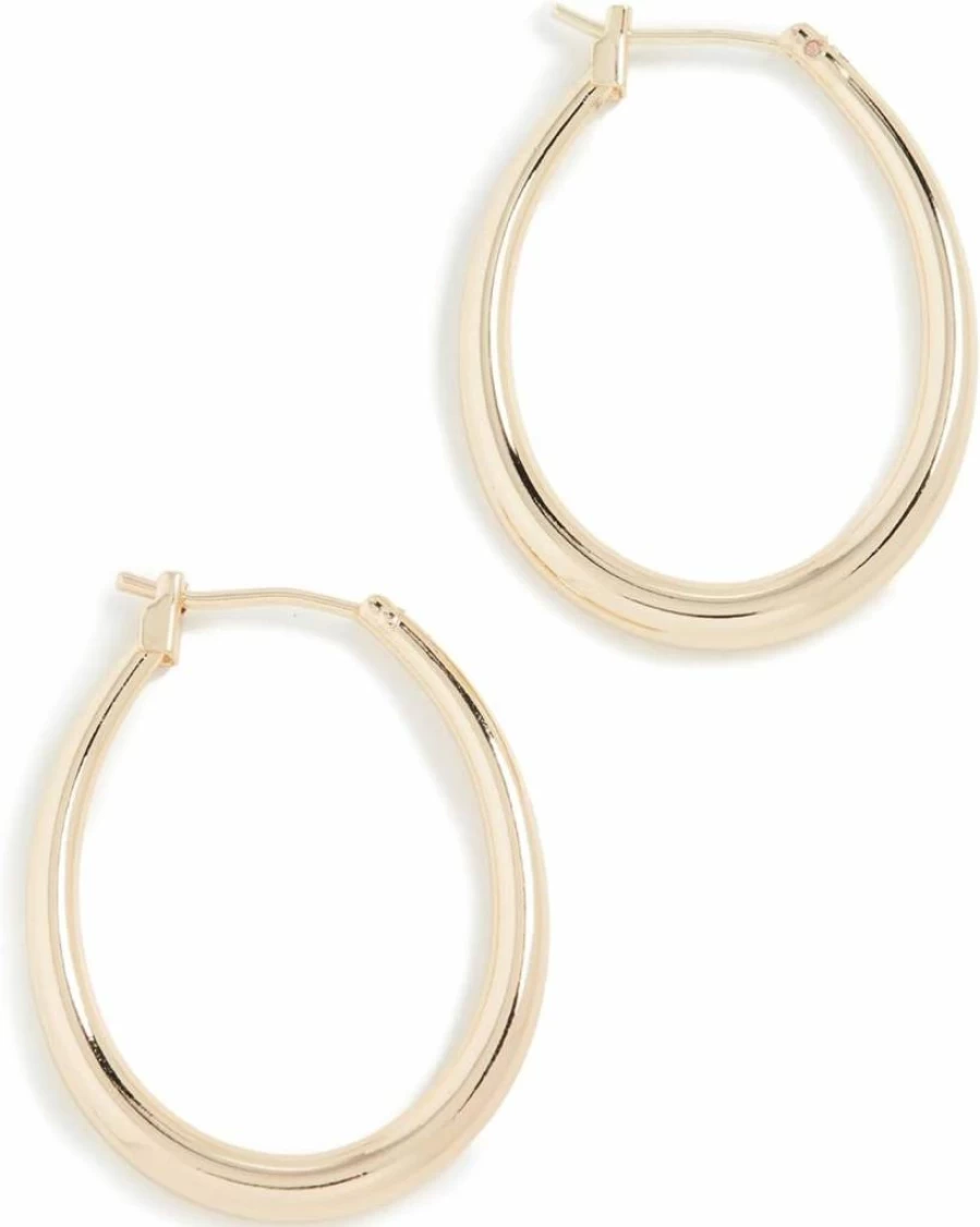 SHASHI Women's Oval Hoop Earrings - Stylish Gold-Plated Oval Hoops for Women