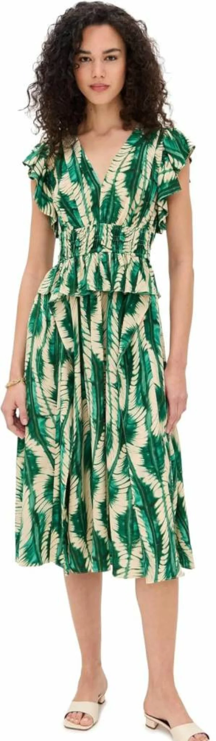 Ulla Johnson Brielle Women's Floral Printed Maxi Dress with Ruffled Hem