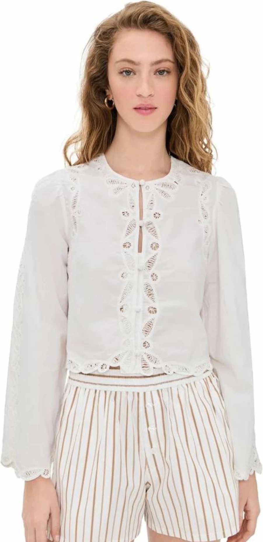 Sea Women's Elke Embroidered Soutache Blouse - Bohemian Chic Floral Print Top