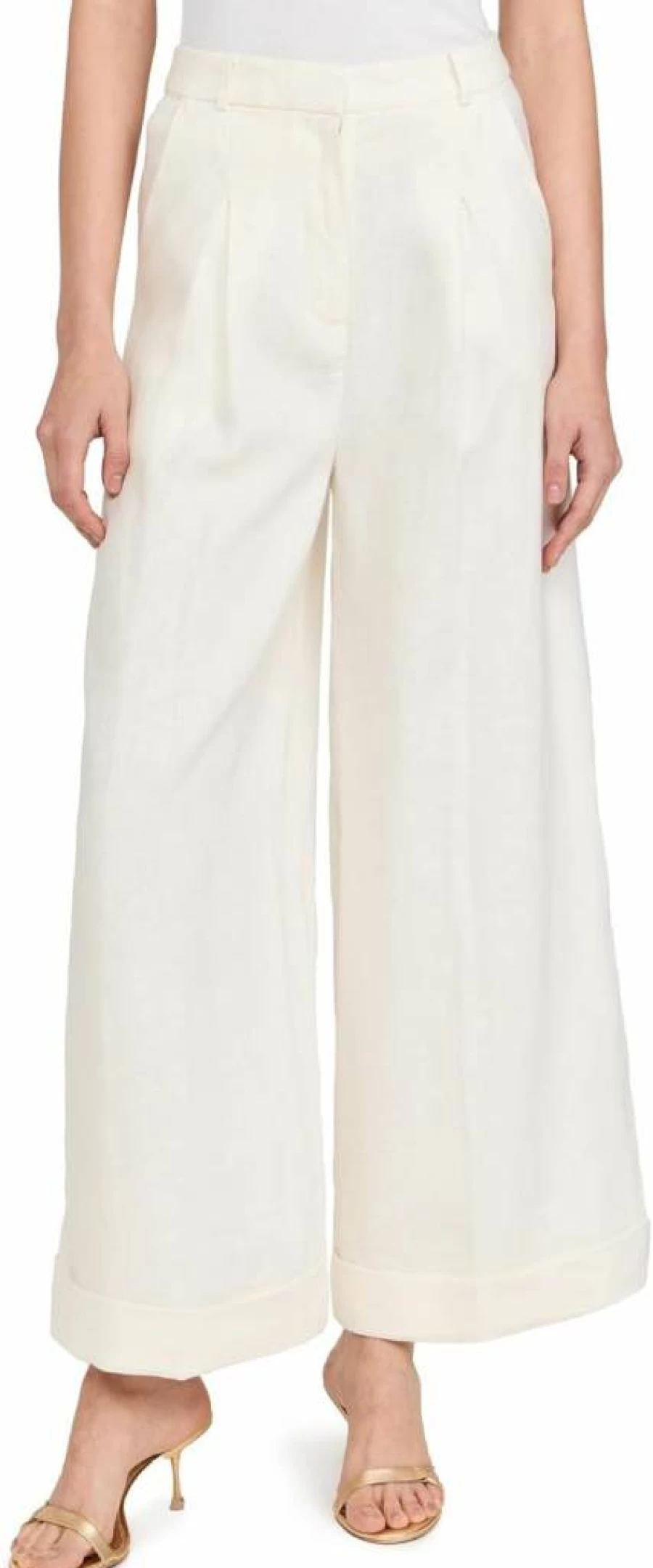 FAITHFULL THE BRAND Women's Clove High-Waisted Wide-Leg Trousers for Elegant Comfort