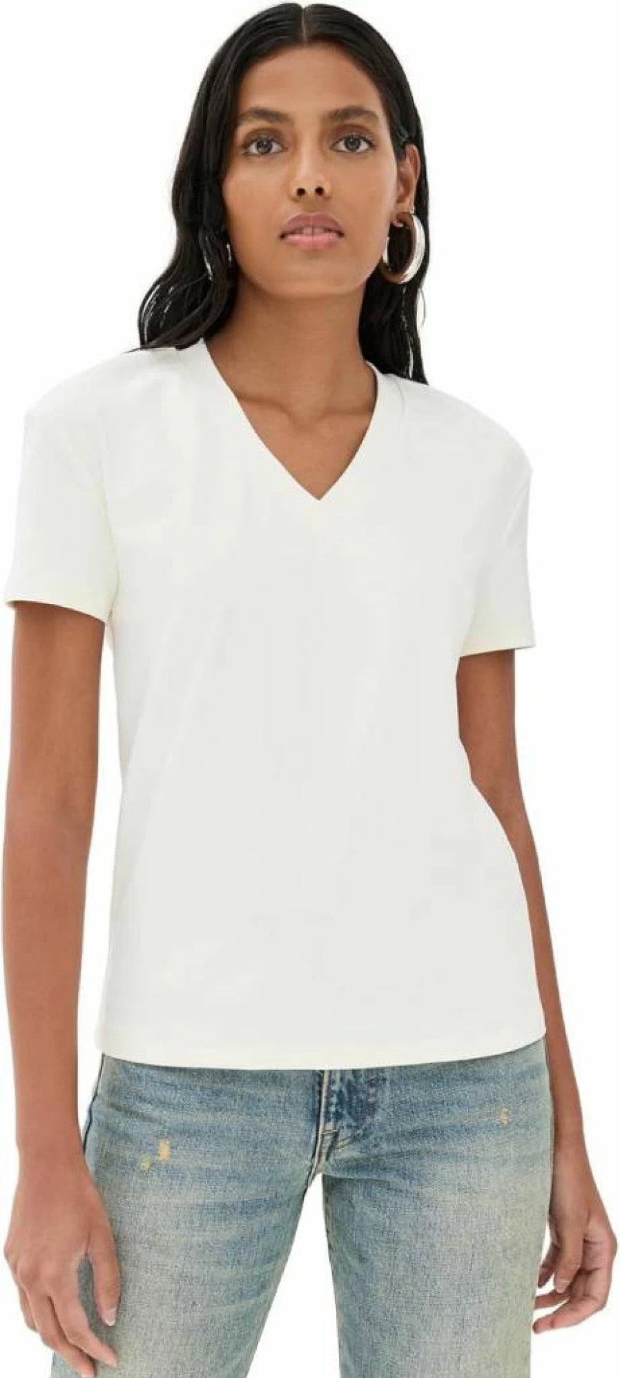 Lioness Women's Essential V-Neck Loose Fit T-Shirt - Soft Casual Basic Tee