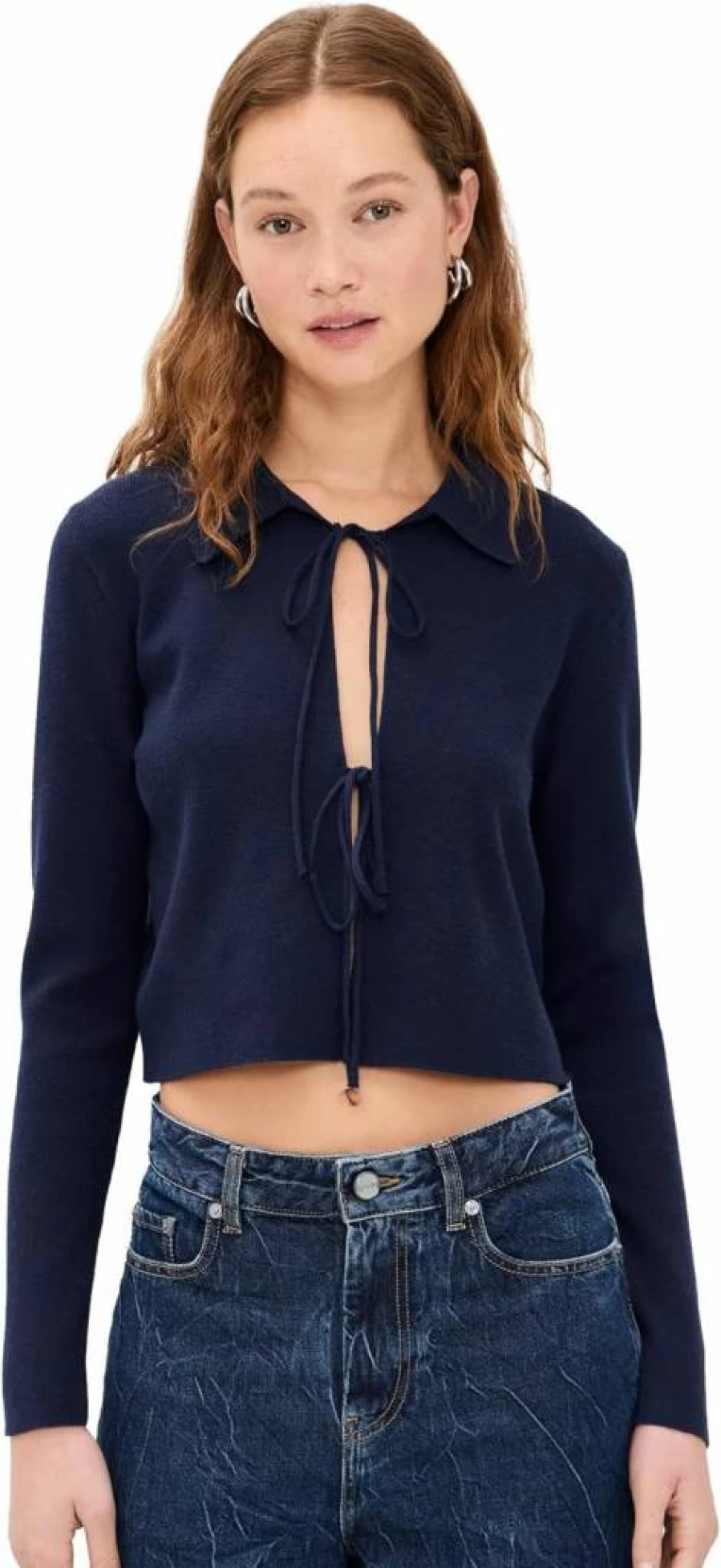 Line & Dot Women's Annouk Open Front Cardigan - Soft Knit Long Sleeve Duster Sweater