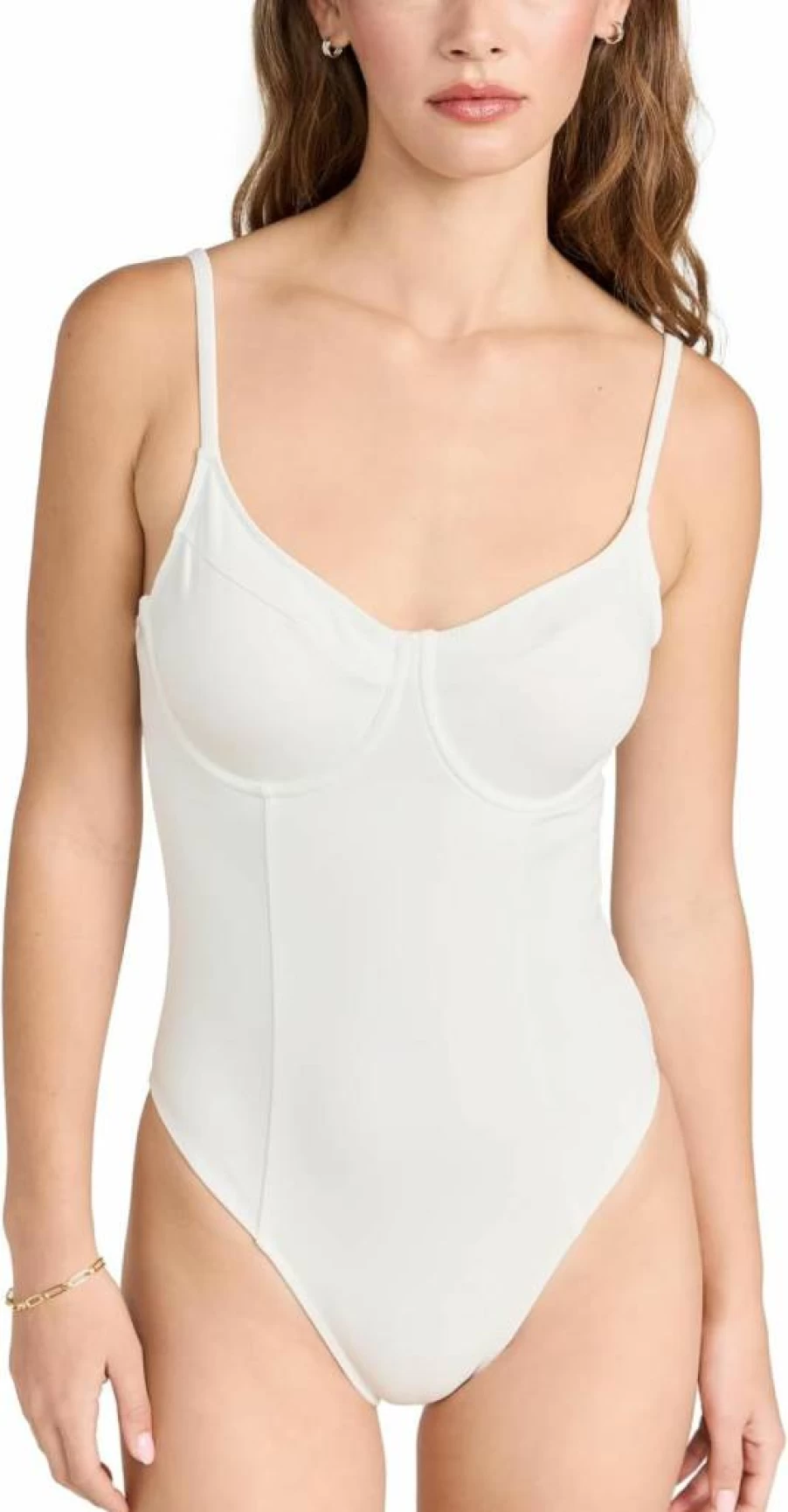 Good American Women's High-Waisted Compression One-Piece Swimsuit for Tummy Control
