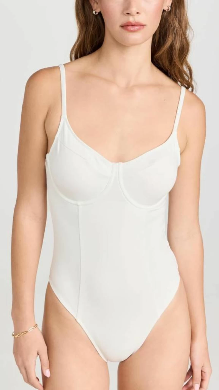 Good American Women's High-Waisted Compression One-Piece Swimsuit for Tummy Control