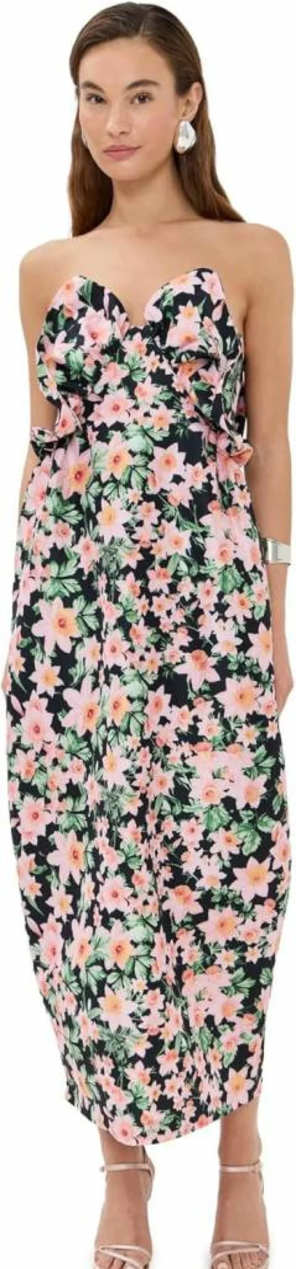 Kika Vargas Raha Dress for Women - Blush Daffodil Taffeta Elegant Gown