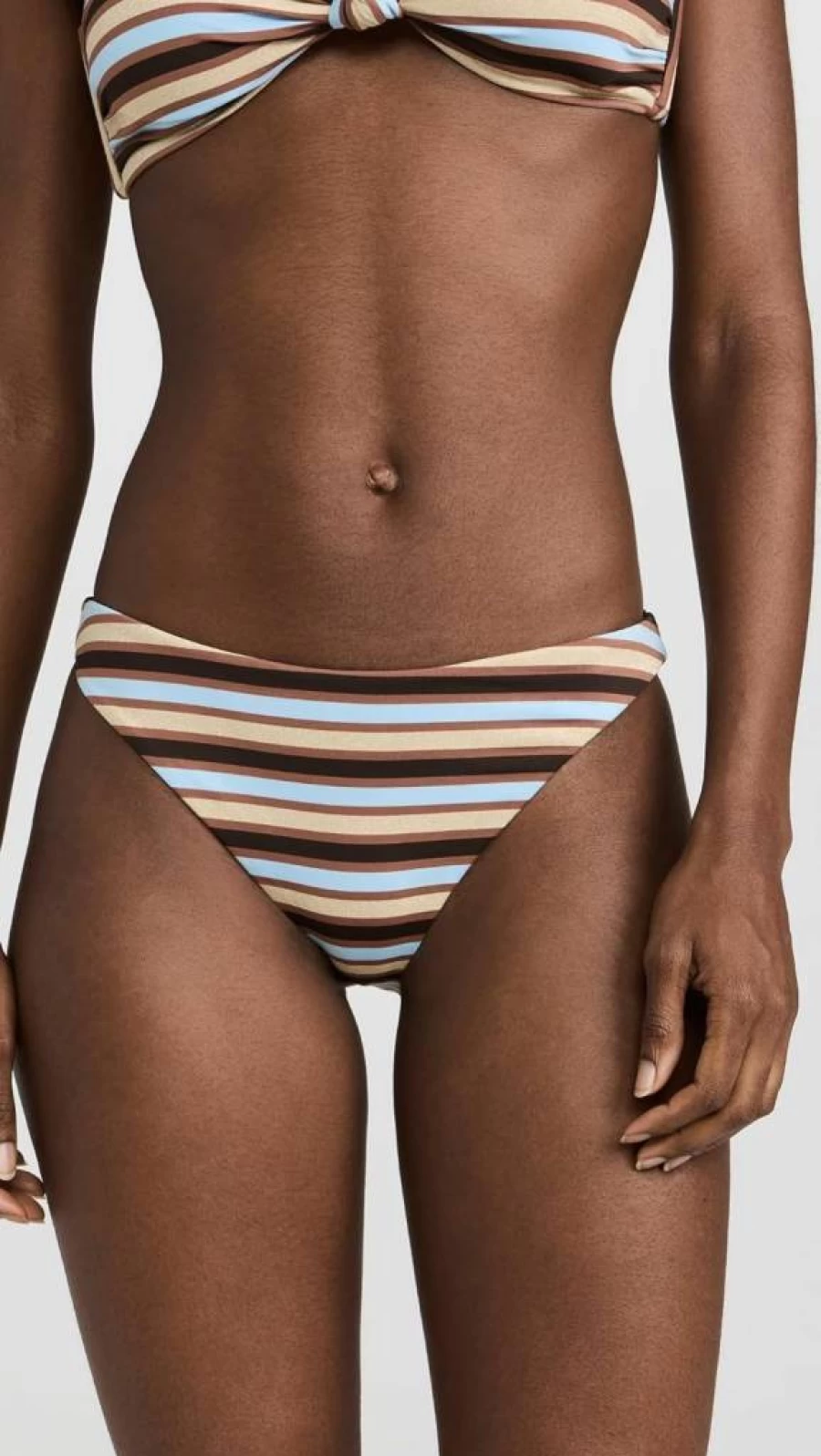 Ramy Brook Women's Striped Isla Bikini Bottoms - High-Waisted Swimwear for Women - Stylish Beach Vacation Essentials