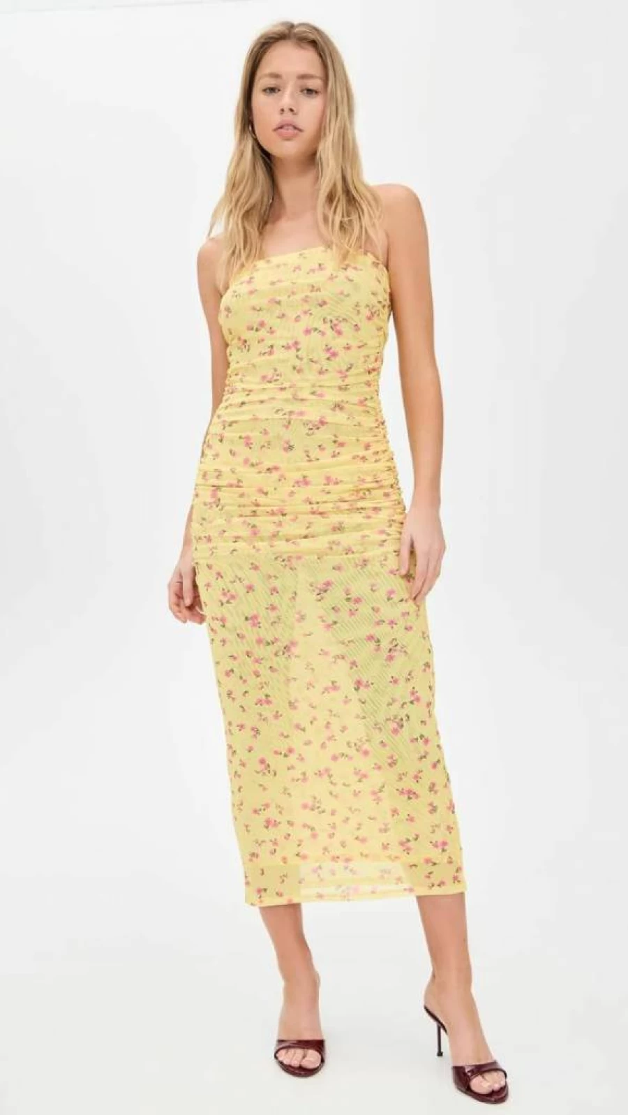RESA Women's Kristina Dress - Elegant Flowy Summer Dress with V-Neck and Floral Print