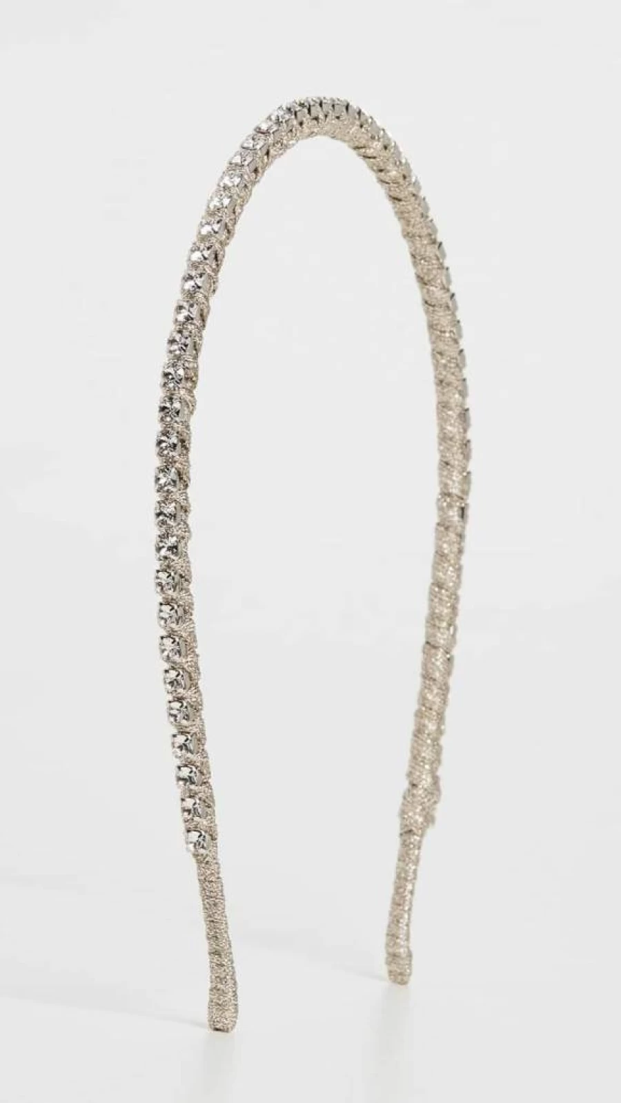 Jennifer Behr Lisbon Silver Wrapped Headband for Women - Elegant One Size Hair Accessory