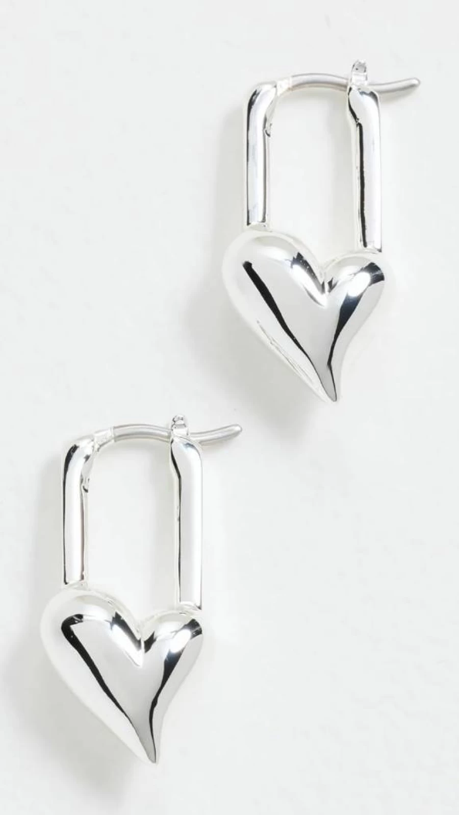 JENNY BIRD Women's Padlock Heart Huggie Hoop Earrings