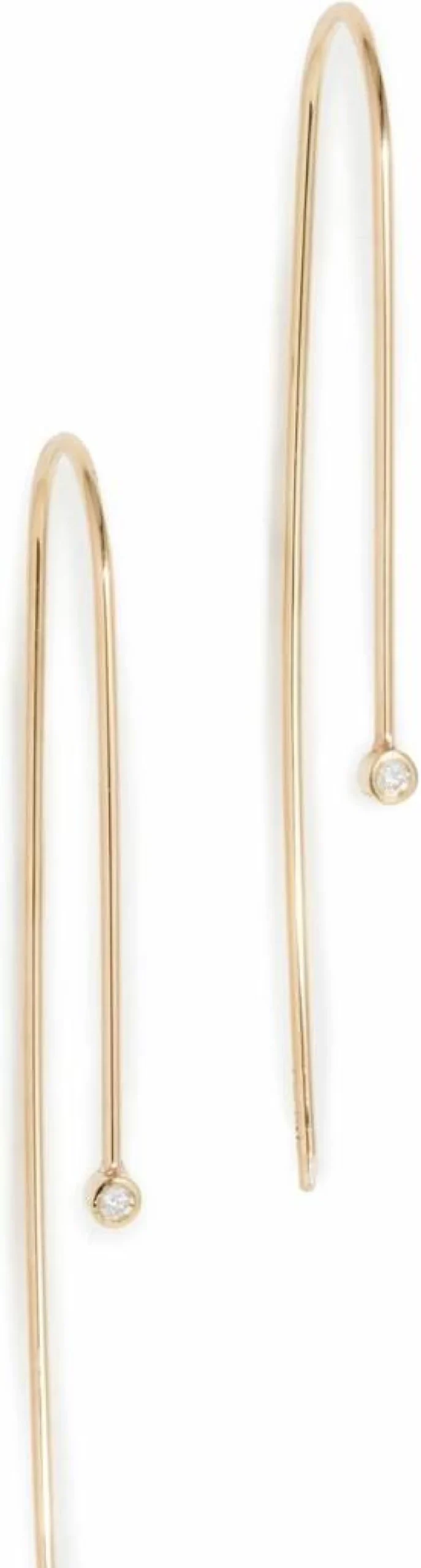 ZOE CHICCO 14K Gold Tiny Diamond Bezel Stud Earrings for Women