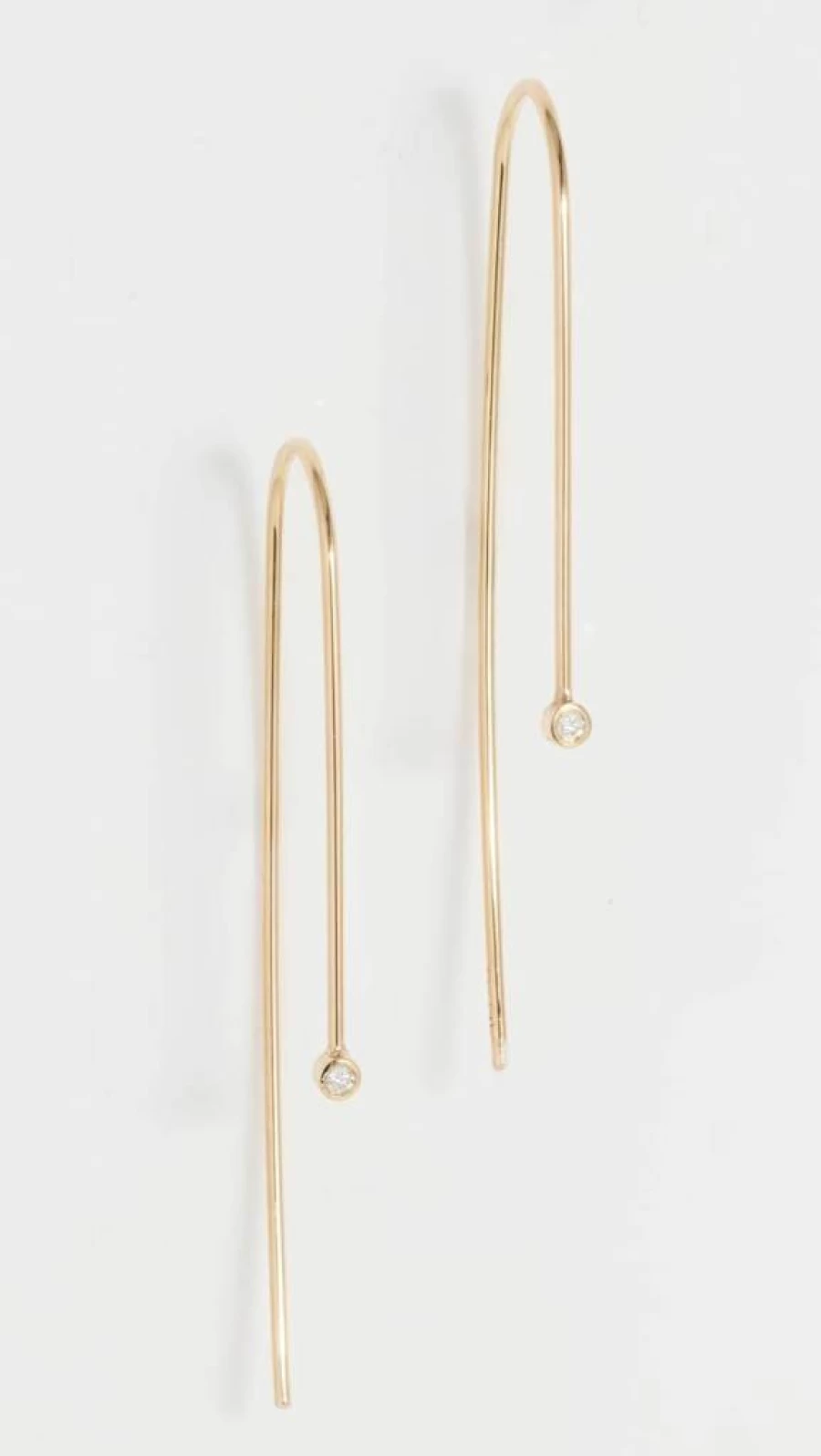 ZOE CHICCO 14K Gold Tiny Diamond Bezel Stud Earrings for Women