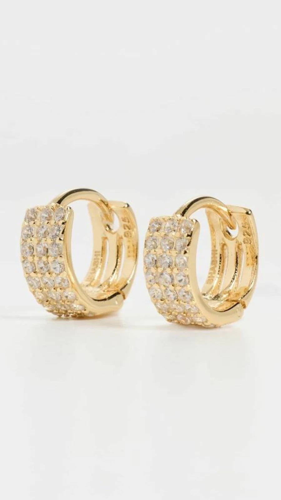SHASHI Women's Lara Huggie Hoop Earrings - Gold Plated Huggie Hoops for Women