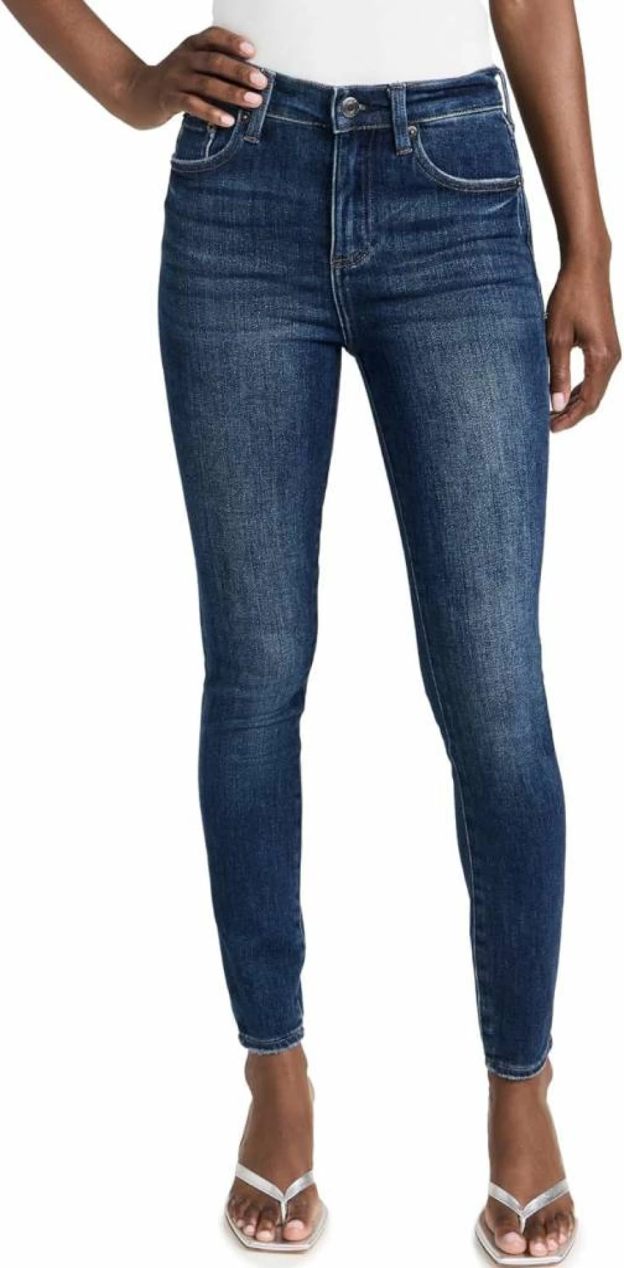 Pistola Denim Women's High-Waist A-Line Jeans - Stretchy Comfort Fit Denim Pants for Women