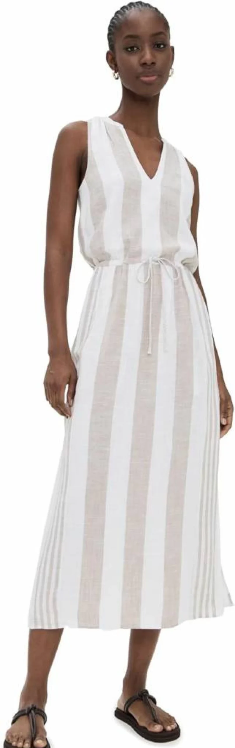 Splendid Women's Striped Maxi Dress - Bohemian Style Long Sleeve Casual Summer Dress