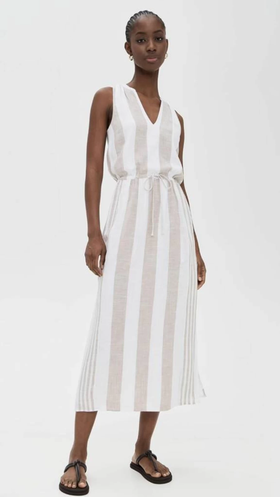 Splendid Women's Striped Maxi Dress - Bohemian Style Long Sleeve Casual Summer Dress
