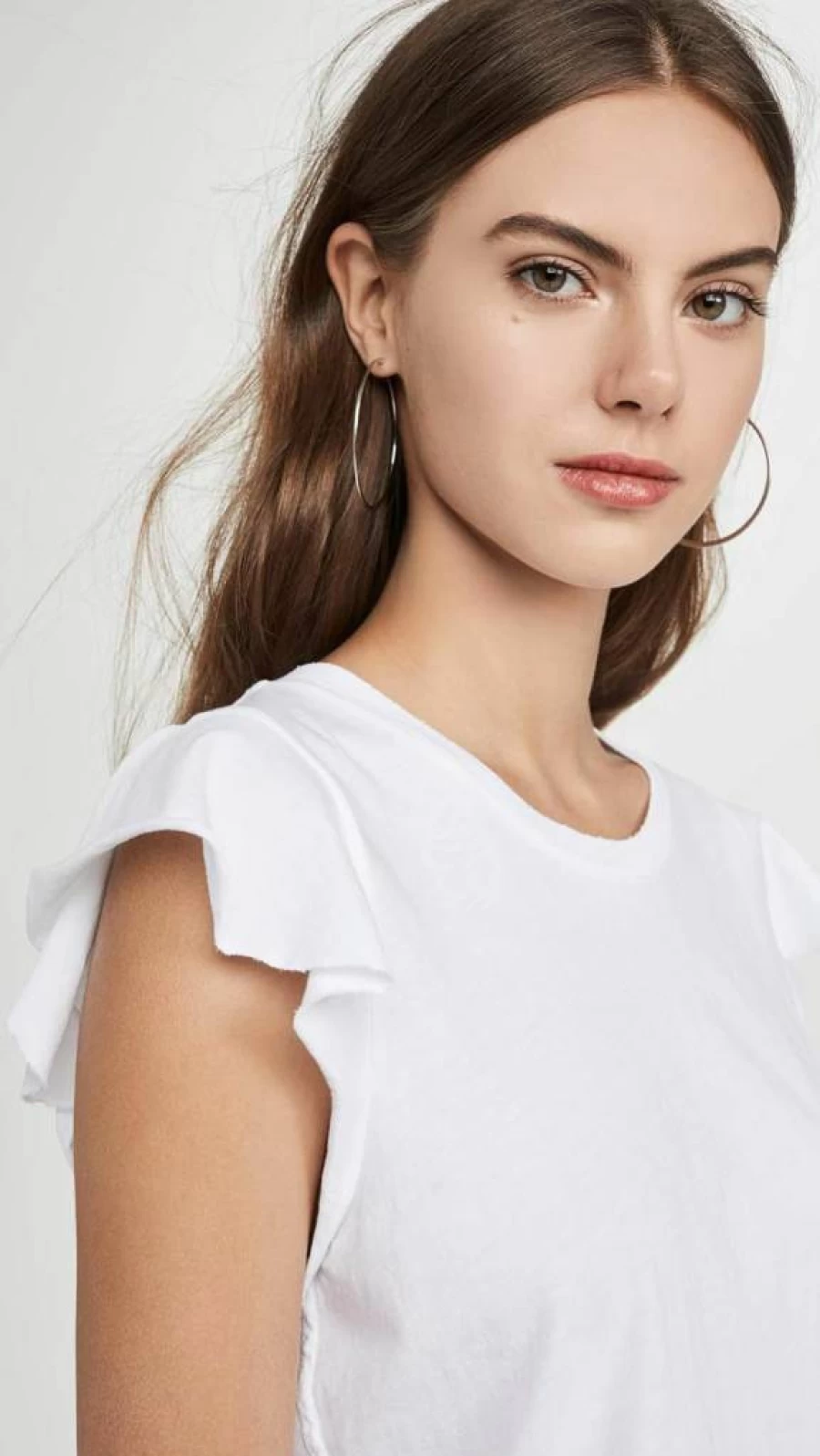 AMO Women's Flutter Sleeve T-Shirt | Casual Comfort Tee for Women