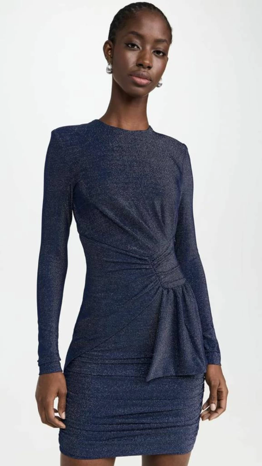 MISHA Women's Evetta Stretch Jersey Mini Dress - Slim Fit Short Sleeve Party Dress