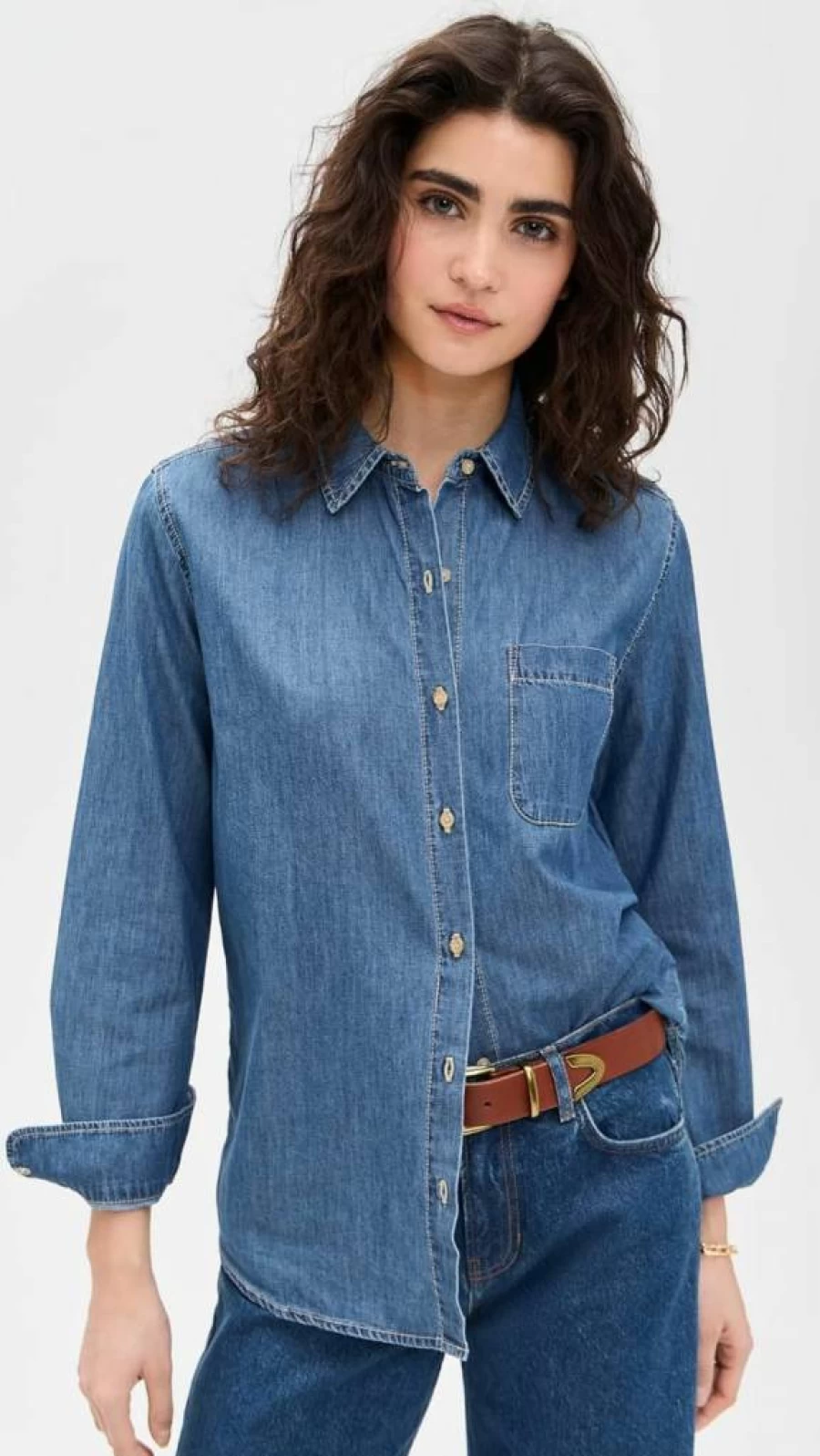 Velvet Kassa Women's Button Down Shirt - Elegant Velvet Top for Women