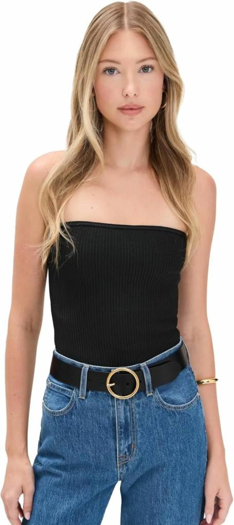 DL1961 Women's Stretch Cotton Tube Top | Comfortable Casual Sleeveless Shirt