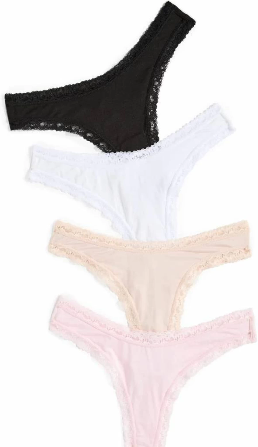 Stripe & Stare Women's Comfort Thong Underwear - Soft Basic Panties for Everyday Wear