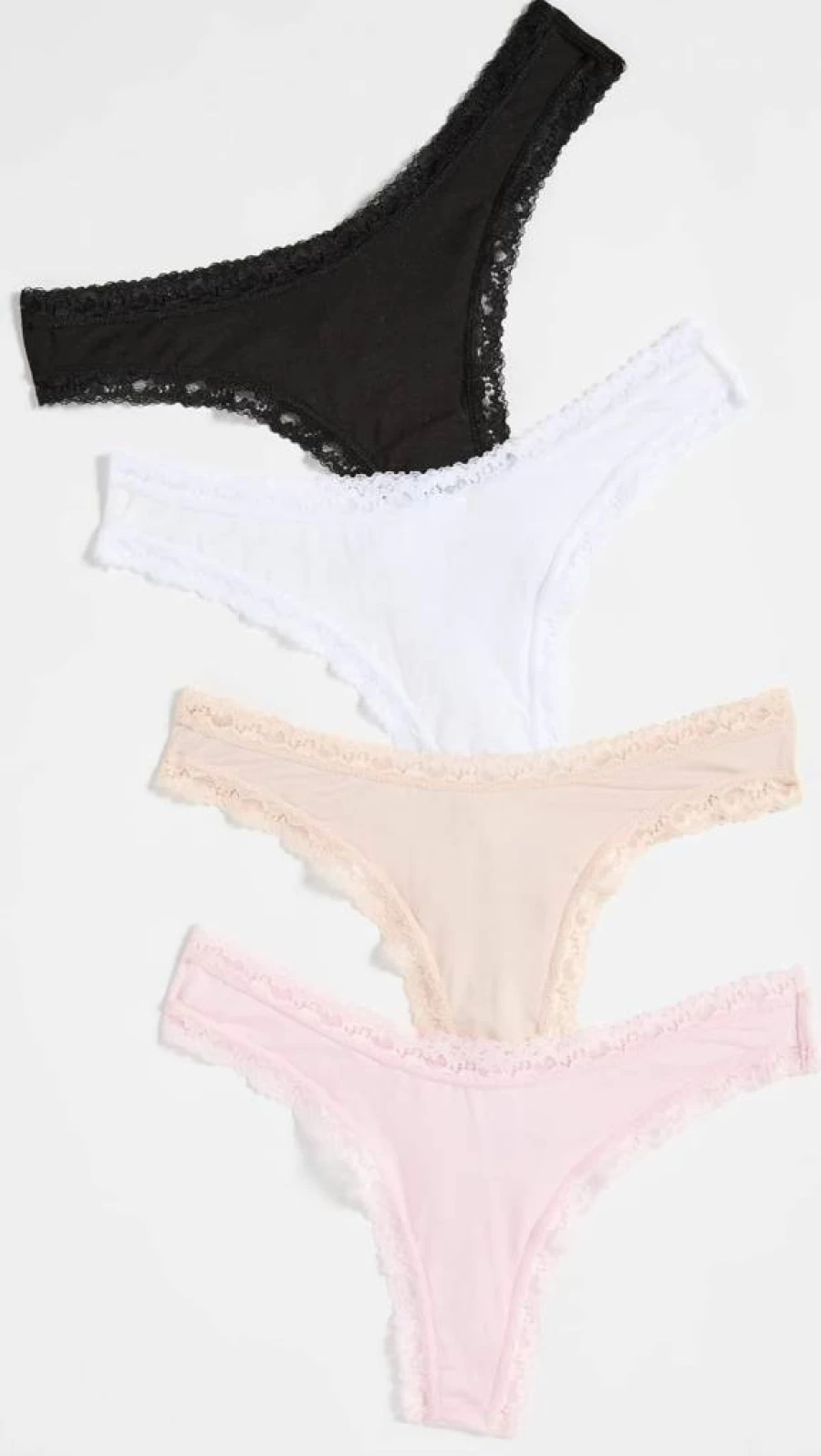 Stripe & Stare Women's Comfort Thong Underwear - Soft Basic Panties for Everyday Wear