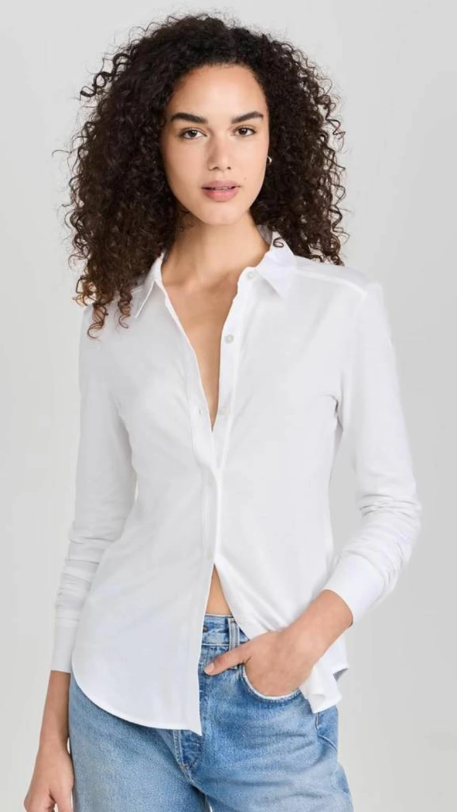 Theory Women's Riduro Long Sleeve T-Shirt - Classic Fit Casual Top