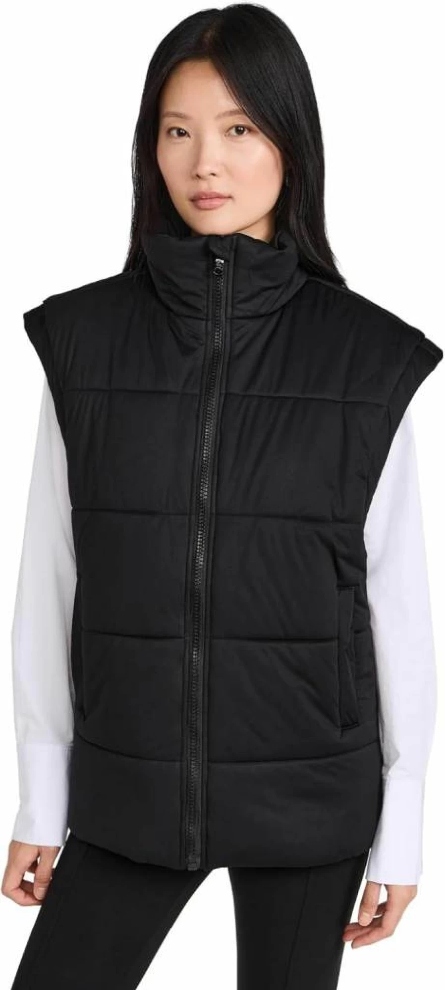Avec Les Filles Women's Lightweight Puffer Vest - Stylish Quilted Insulated Jacket for Winter